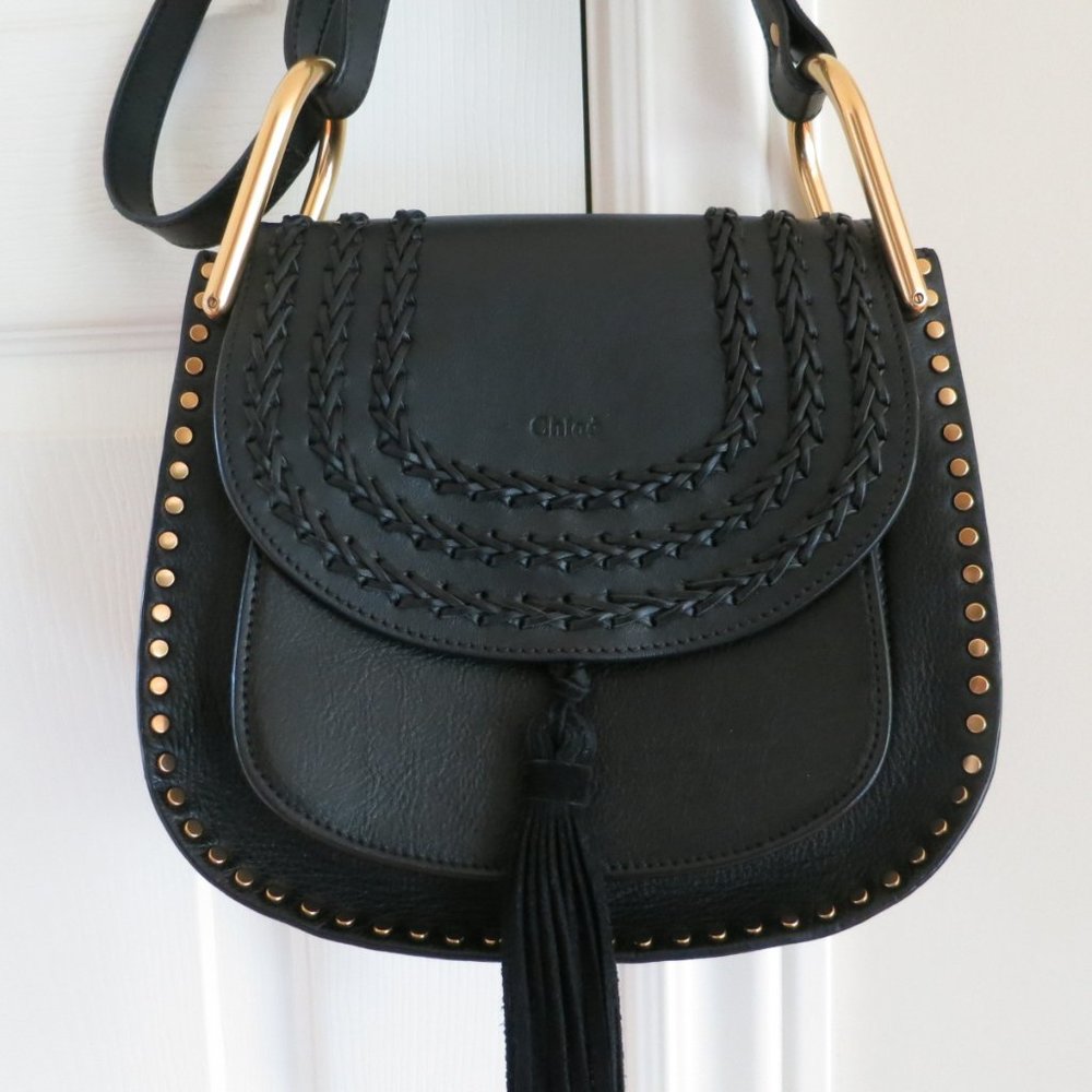 CHLOE HUDSON BLACK LEATHER  CROSSBODY BAG
